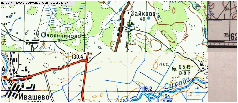 Карта БОЛЬШОЕ ДЕНИСОВО, Ивановская область, Ильинский район