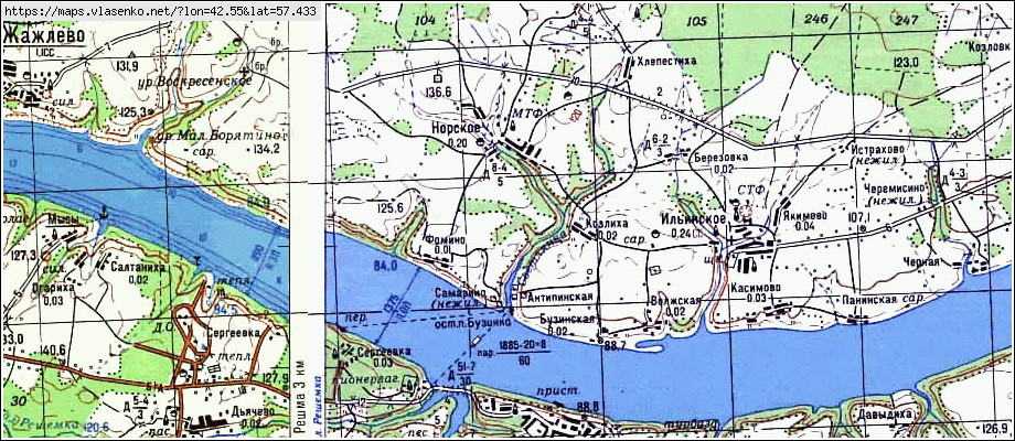 Карта кинешемского района подробная с деревнями 1950