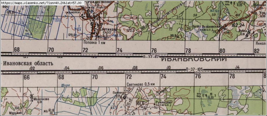 Спутниковая карта комсомольска ивановской обл