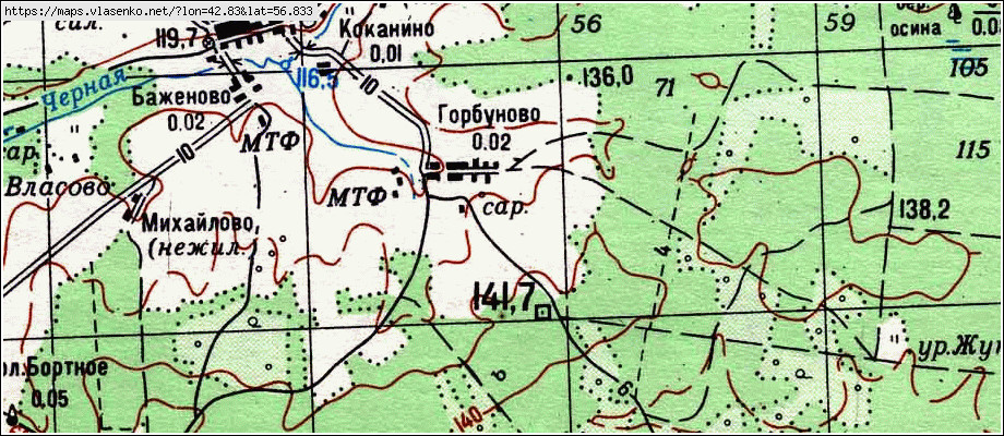 Старая карта палехского района