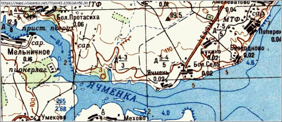 Карта пучежа с улицами и номерами домов