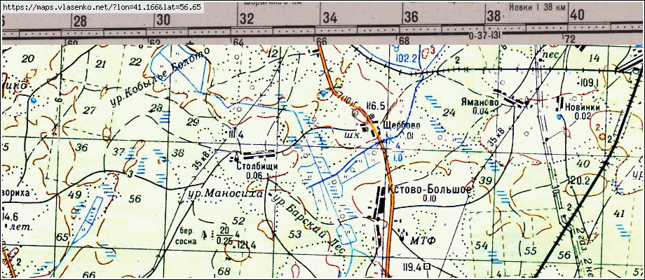 Карта ВЯЗОВОЕ, Ивановская область, Савинский район