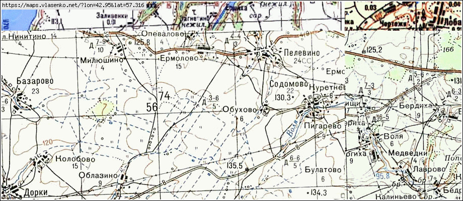 Карта ПЕЛЕВИНО, Ивановская область, Юрьевецкий район