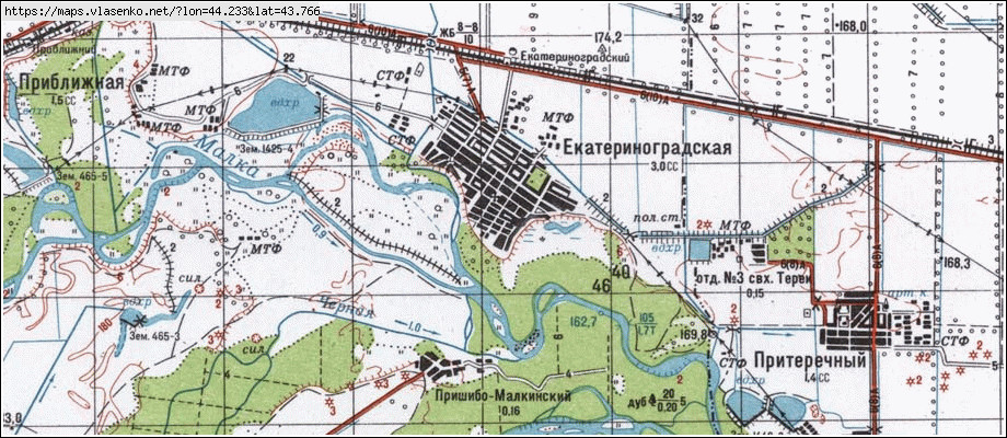 Прохладненский район карта сел