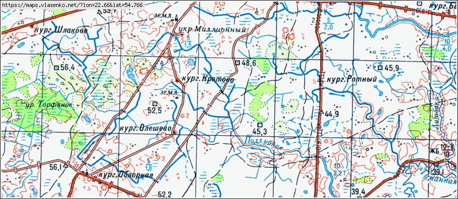 Карта ЩЕГЛЫ, Калининградская область, Черняховский район