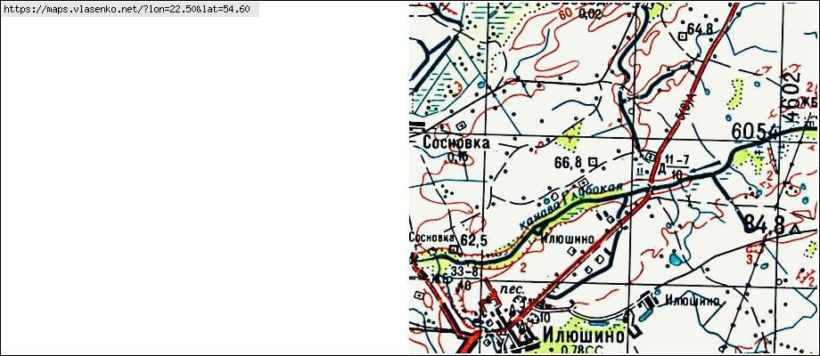 Карта ЛЕРМОНТОВО, Калининградская область, Гусевский район
