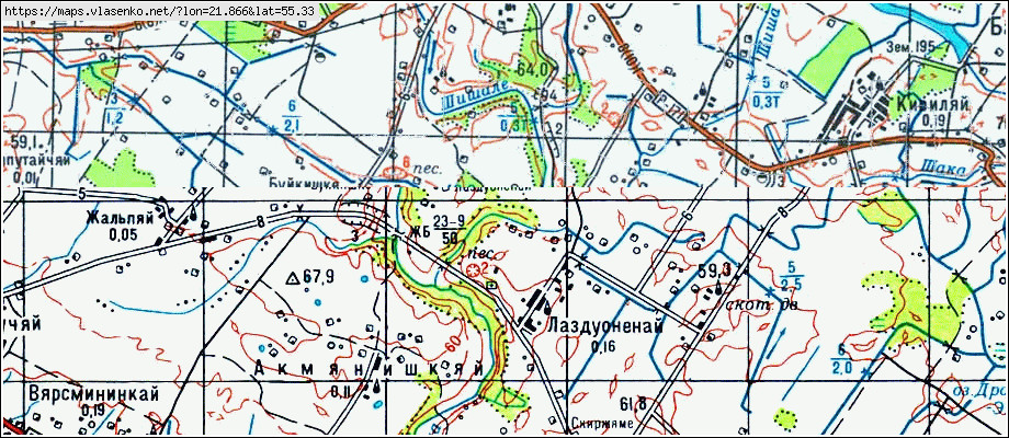 Карта БАРСУКОВКА, Калининградская область, Неманский район