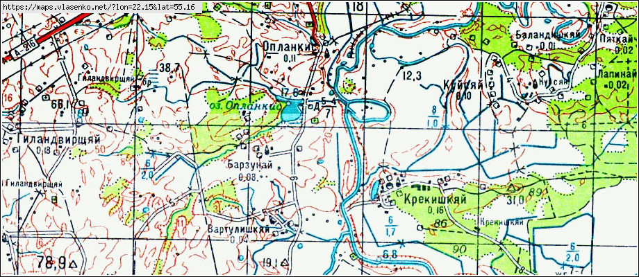 Карта БОЛЬШОЕ СЕЛО, Калининградская область, Неманский район