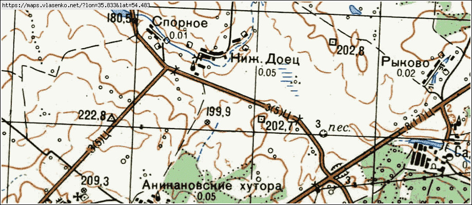 Карта бабынинского района калужской области подробная с деревнями