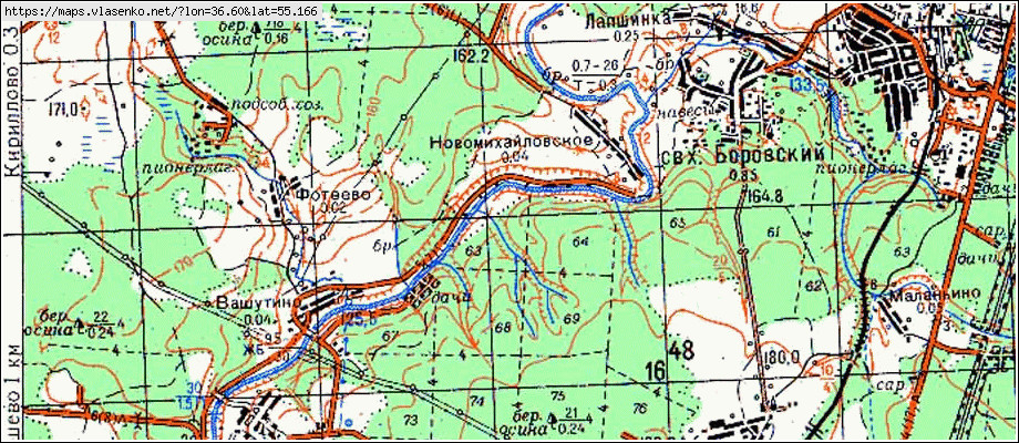 Карта боровский район калужской области