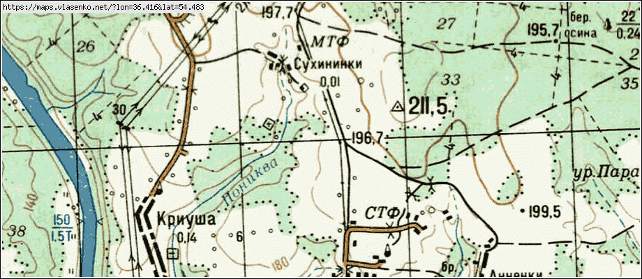 Ферзиковский район карта