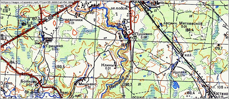 Карта износковского района калужской области