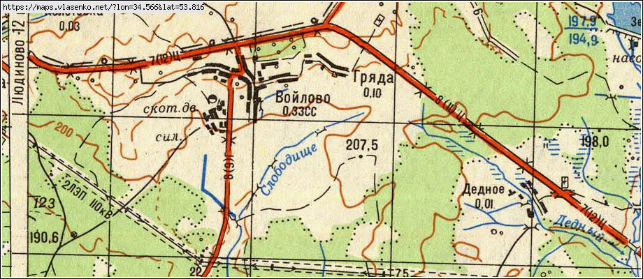 Карта людиновского района 1941 года