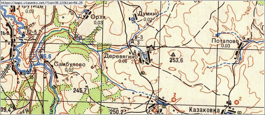 Спутниковая карта мещовского района