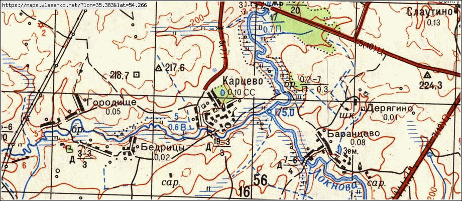 Спутниковая карта мещовского района