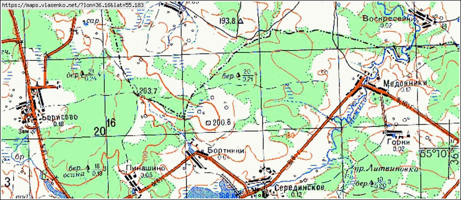 Карта медынского района калужской области подробная с деревнями с дорогами