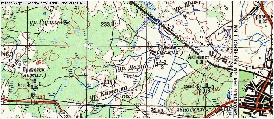 Карта калужской области спас деменск