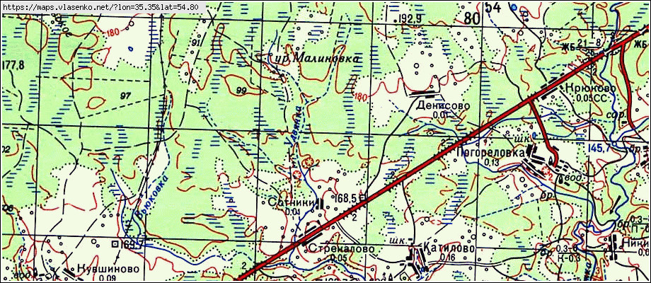 Карта юхновский район калужская область