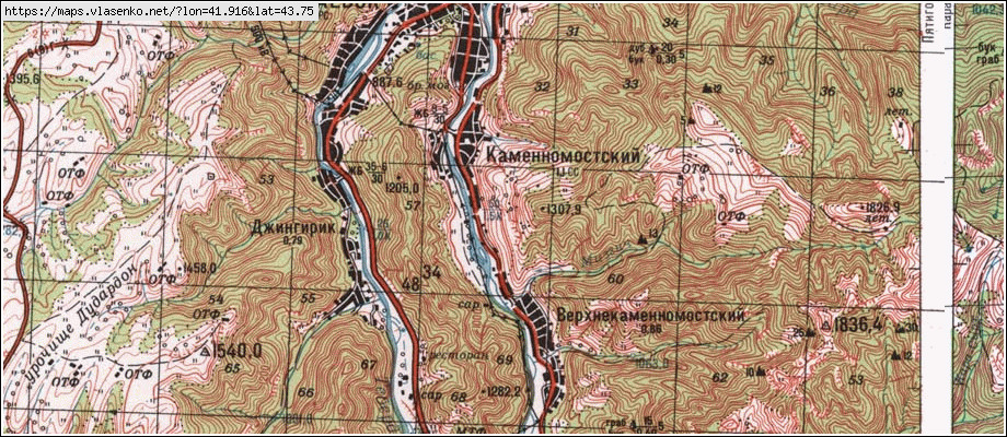 Пгт каменномостский карта