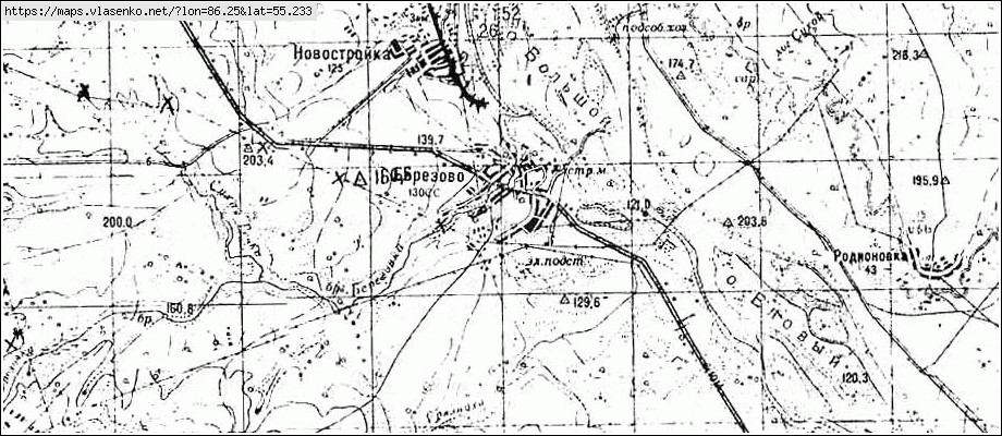 Карта БЕРЕЗОВО, Кемеровская область, Кемеровский район