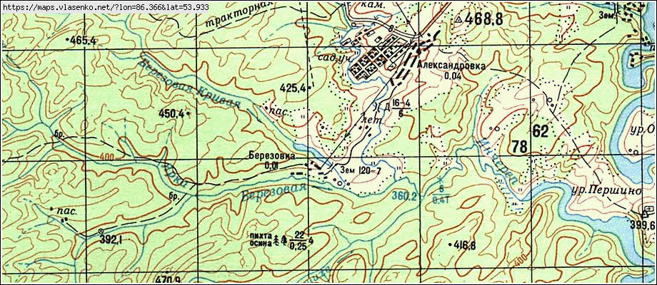 Карта АЛЕКСАНДРОВКА, Кемеровская область, Прокопьевский район