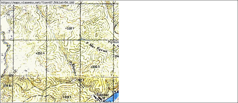 Карта БОЛЬШАЯ ТАЛДА, Кемеровская область, Прокопьевский район