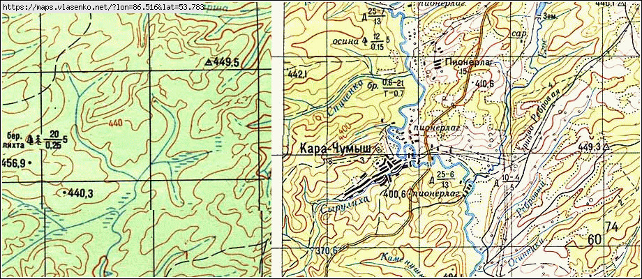 Карта КАРА-ЧУМЫШ, Кемеровская область, Прокопьевский район