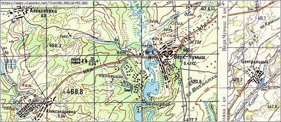 Карта прокопьевского района 1960 года