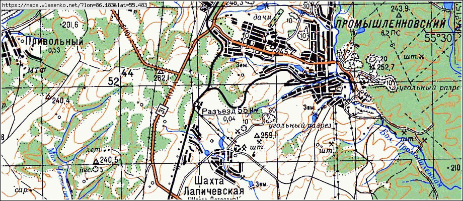 Карта ПРОМЫШЛЕННОВСКИЙ, Кемеровская область, Промышленновский район