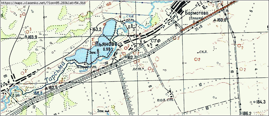 Карта ПЬЯНОВО, Кемеровская область, Промышленновский район