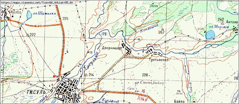 Кемеровская область тисульский район карта