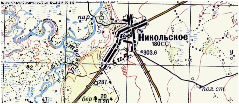 Карта СЕРЕБРЯКОВО, Кемеровская область, Тисульский район