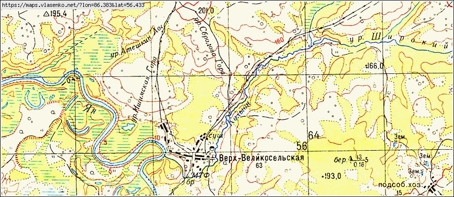 Карта яйский район