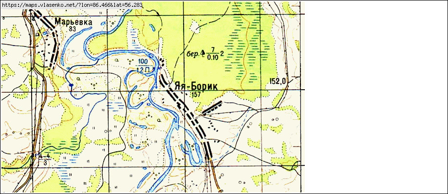 Карта ЯЯ-БОРИК, Кемеровская область, Яйский район