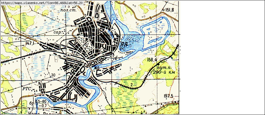 Карта ЯЯ, Кемеровская область, Яйский район