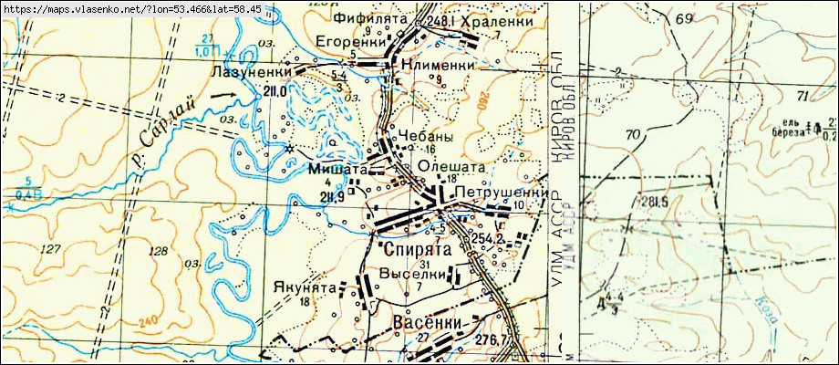 Карта афанасьевского района кировской области