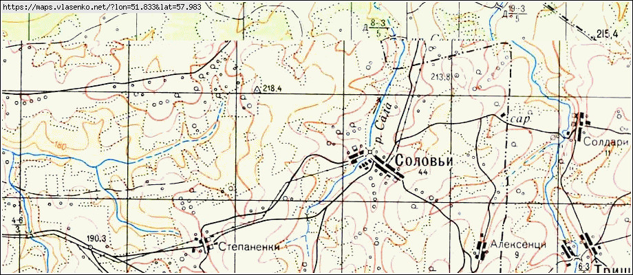 Карта деревня соловьи