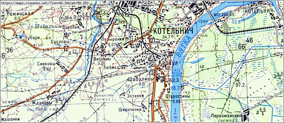 Котельнический район кировской области карта