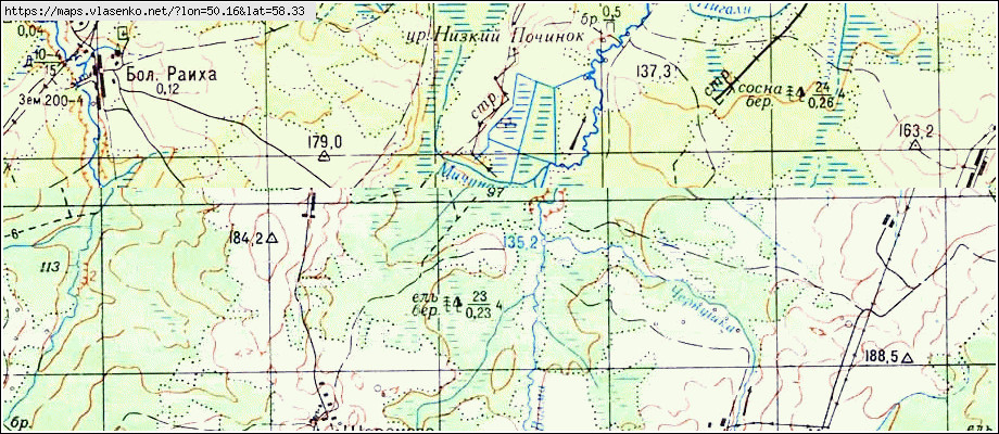 Старая карта куменского района