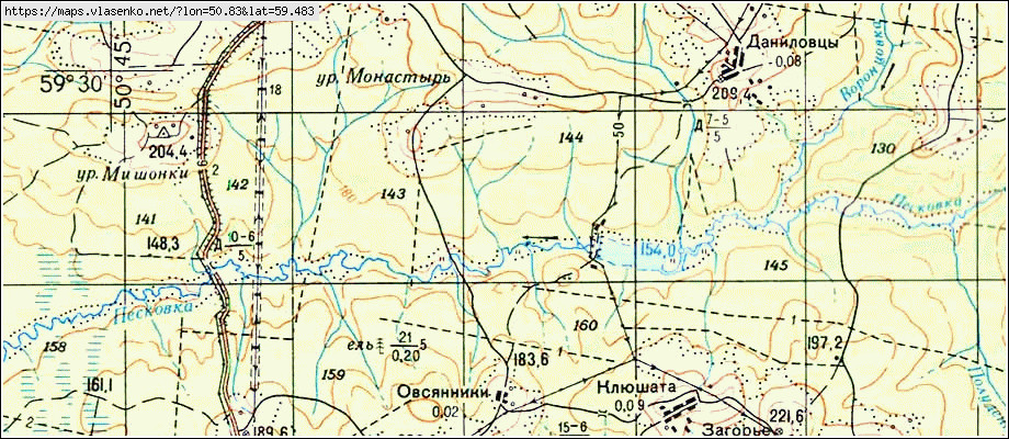 Топографическая карта кильмезского района