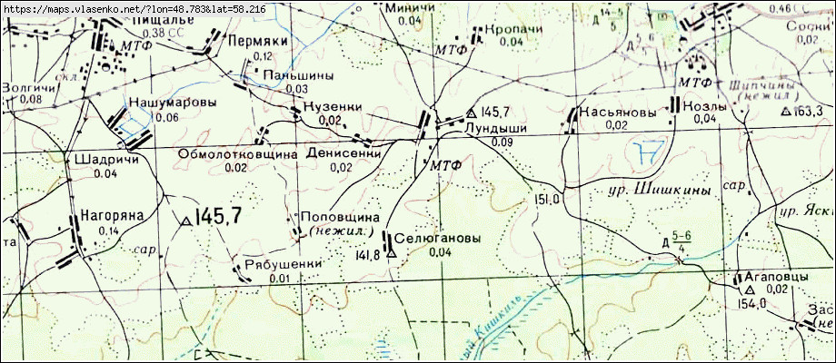 Поселок мирный кировская область карта