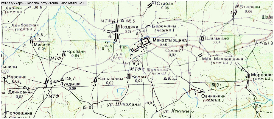 Карта монастырщины смоленской области