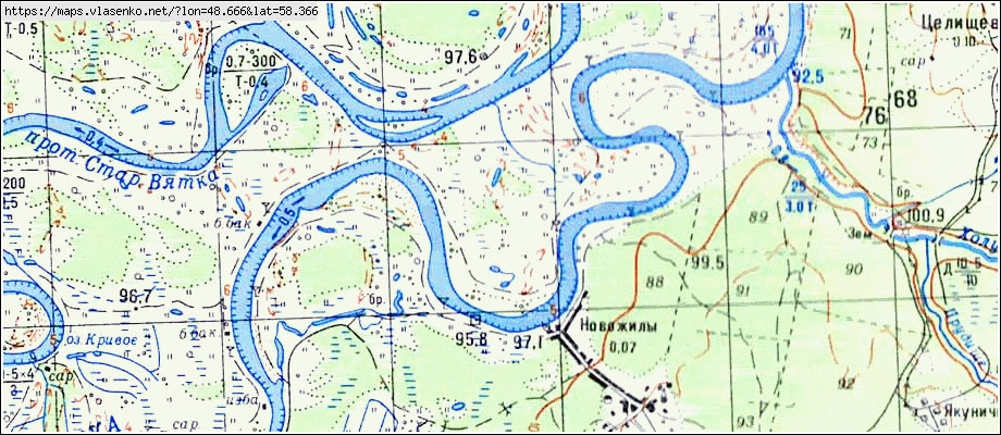 Река вятка карта
