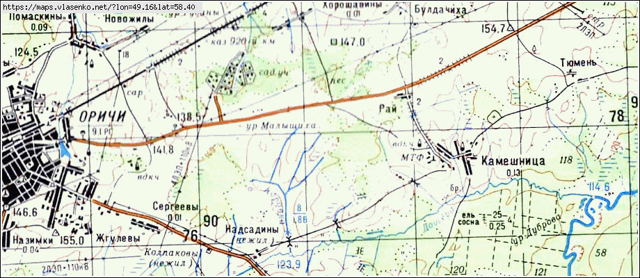 Карта кировская область оричевский район