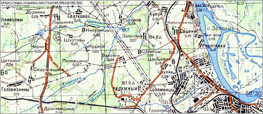 Топографическая карта киров