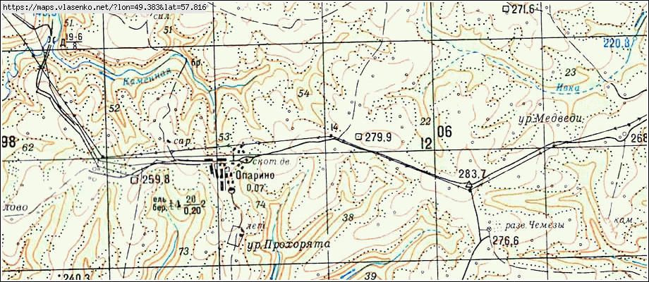 Карта пгт опарино