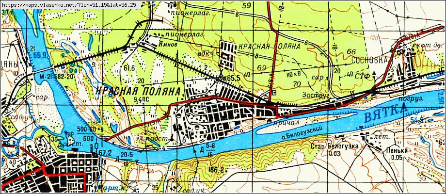 Карта кировской области вятские поляны