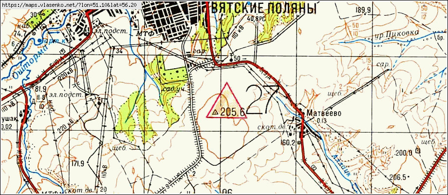 Новый бурец вятскополянский район карта