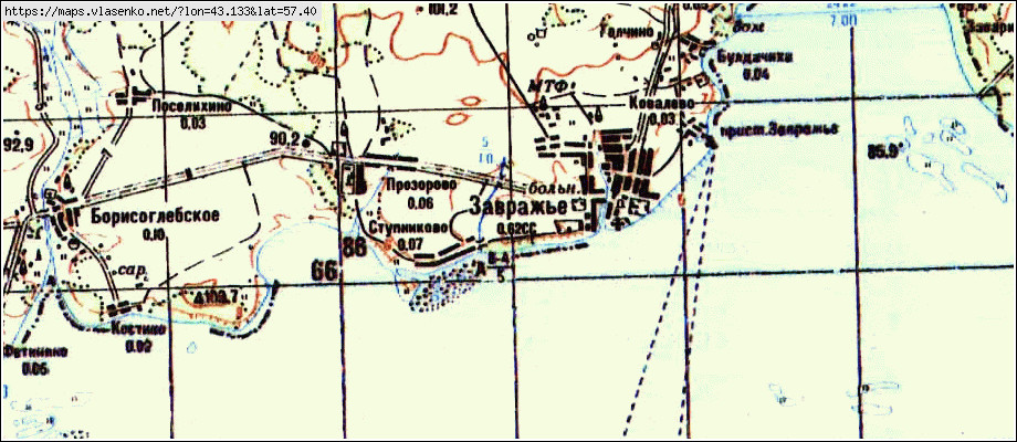 Топографическая карта кострома