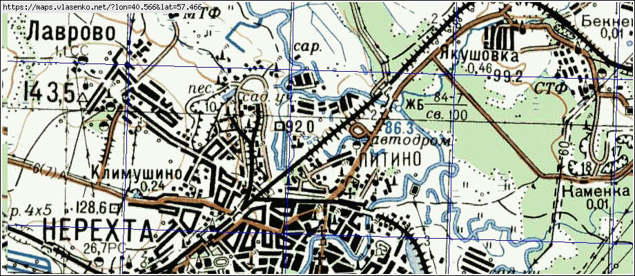 Карта НЕРЕХТА, Костромская область, Нерехтский район